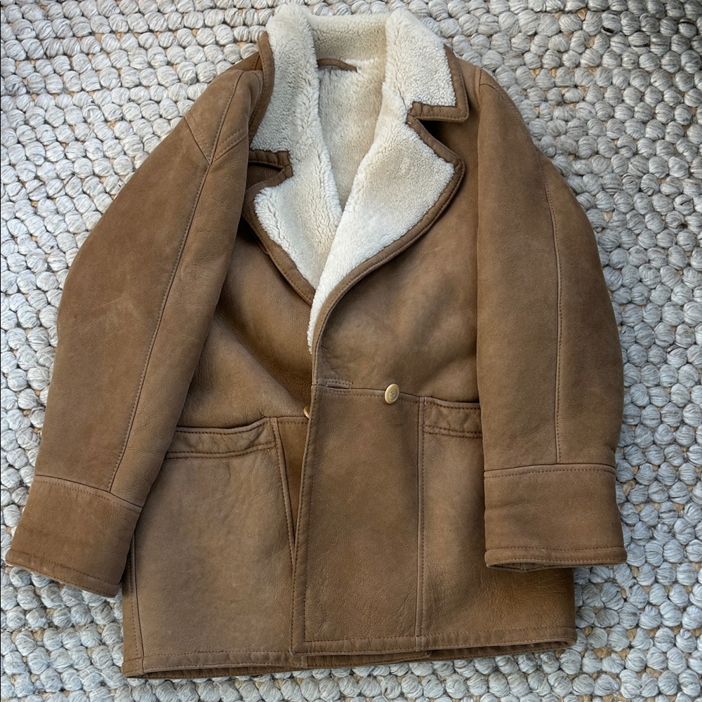 Vintage Brown Shearling Coat